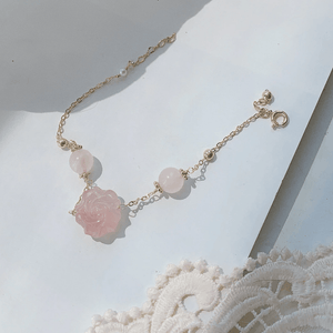 Darling 14K Gold & Rose Quartz 'TRANQUILITY' Bracelet