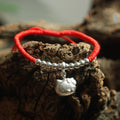 925 Sterling & Lucky Red Rope Cat Lovers Bracelet
