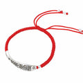 Lucky Red Rope &Sterling Silver KOI Fish LOTUS HAPPINESS Bracelet