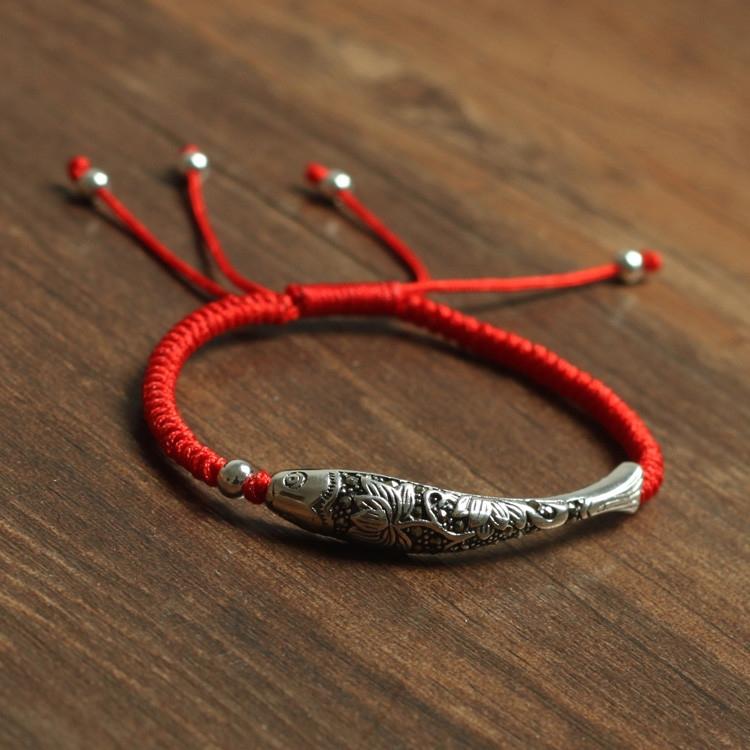 Red woven red rope vermilion koi bracelet this year transfer authentic hand rope accessori