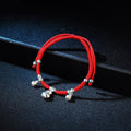 Sterling Silver Money Energy Bag 💰 WEALTH Red Rope Bracelet