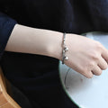 Ethnic Thai Silver Darling ANGEL Double Bell Bangle