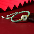 Lucky Natural Jadeite Rope Bracelet
