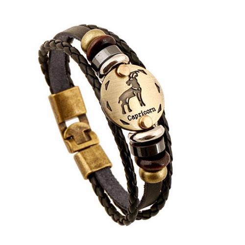 Leather on sale zodiac bracelets