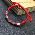 925 Sterling Silver Ancient Coins Attract WEALTH Lucky Red Rope Bracelet