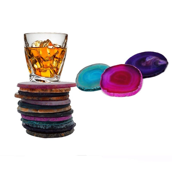 7 x pcs Polished Quartz Druzy Geode Slices-These DRINK COASTERS make  AWESOME Gifts!