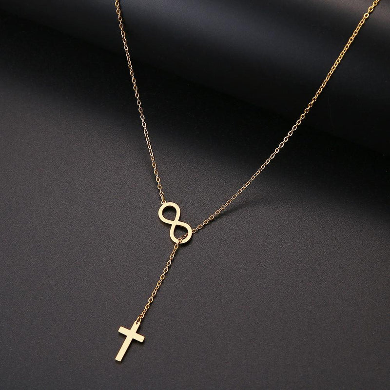 Buy Antiquestreet Personalized Infinity Cross Necklace With Name at  Amazon.in