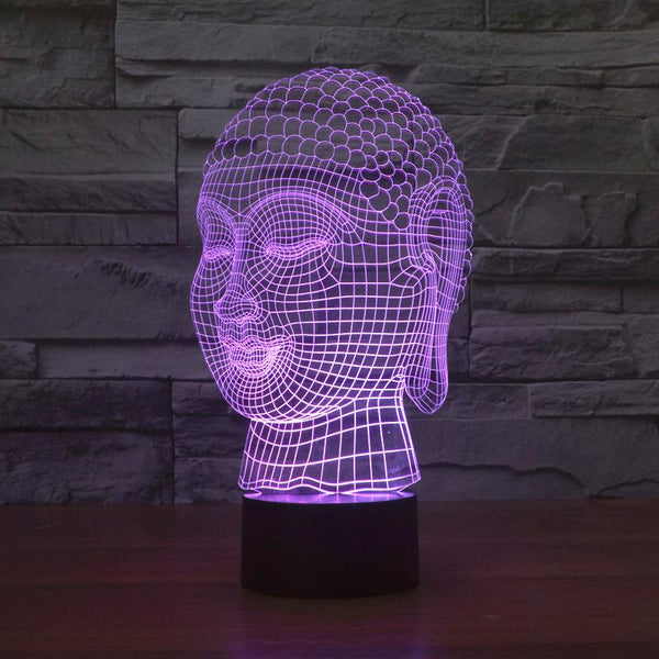 3D Hologram Effect Buddha LED Lamp