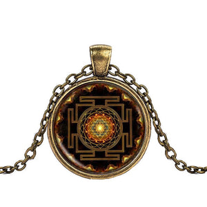 Sacred Sri Yantra Necklace Pendant- 4 Color Choices