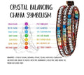 Handmade 7 Chakra Crystal & Hematite Leather Wrap Bracelet