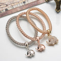 Elephant Charm Bracelet with Austrian Crystals- BUY 1, GET TWO FREE!