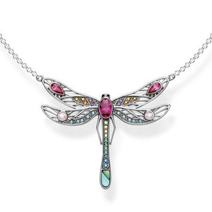 Silver & Zirconia Dragonfly 'CREATIVITY' Necklace
