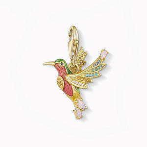 Silver & Zirconia Rainbow Hummingbird 'GUIDANCE' Charm