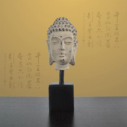 Buddha Head on Display Base-2 Finishes Available