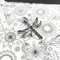 Silver & Zirconia Dragonfly Journey to Paradise Pendant Necklace