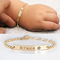 Cute Stainless Steel Customizable Babies & Children Affection Bracelet