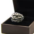 Stainless Steel Lucky Qilin Lion- GOOD OMEN Ring-US Sizes 7-13