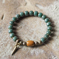 Ethnic Tibetan 'Bodhi Seeds' Prayer Beads & Copper Bracelet