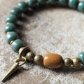 Ethnic Tibetan 'Bodhi Seeds' Prayer Beads & Copper Bracelet