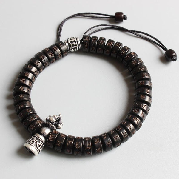 Tibetan OM Mantra Bead Vajra Amulet Bracelet