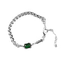 Thai Silver & Green Zirconia Jewelry