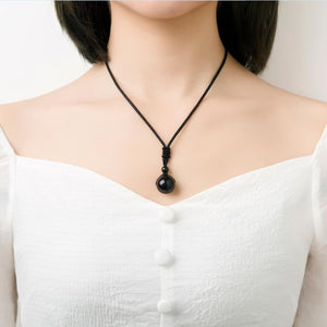 Simplistic Natural Stone Rope Necklace