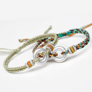 Ethnic Tibetan Sterling Silver & Double Braided Rope 'WHOLENESS