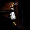 Ethnic Tibetan 925 Silver Cicada TRANSFORMATION Rope Bracelet