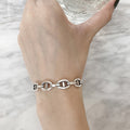 THAI SILVER Modern Style Bracelet + Matching Ring Set