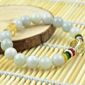 Premium Grade Burmese Jade OM Mantra PEACE Bracelet