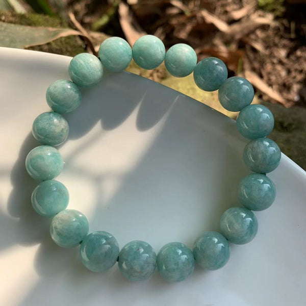 Gorgeous Natural Mozambique Amazonite Bead Bracelet