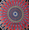 Polyester Cotton Round Indian Mandala Design  Cushion Cover