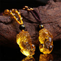 Natural Citrine Pixiu Necklace- Attract WEALTH & JOY into your Life.