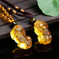 Natural Citrine Pixiu Necklace- Attract WEALTH & JOY into your Life.