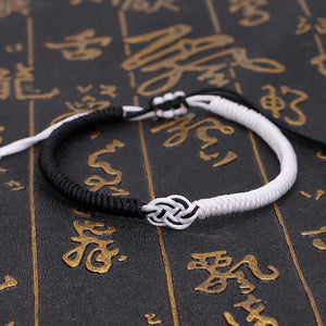 Yin/Yang Buddhist Auspicious Endless Knot Symbol - 'TRUE BALANCE' Bracelet