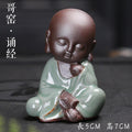 Calming Handmade Little Monk Tea Pet Figurine-Glazed & Matte Finish