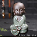 Calming Handmade Little Monk Tea Pet Figurine-Glazed & Matte Finish