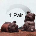 Lovable Handmade Pig Tea Pet Figurine-2 Styles