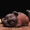 Lovable Handmade Pig Tea Pet Figurine-2 Styles