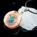 #67-Handmade Aquamarine & Pink Opal 'SELF-HEALING' ORGONITE Pendant