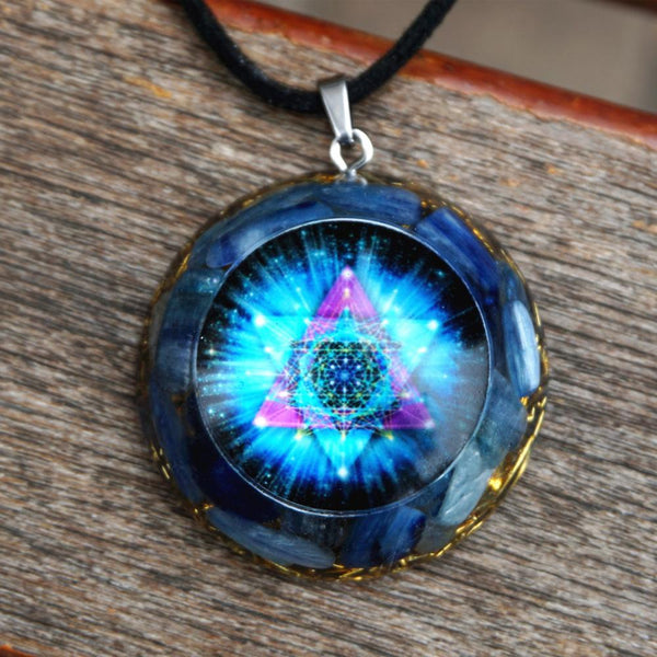 16-Handmade Blue Kyanite ' BALANCE your CHAKRAS ' ORGONITE Necklace