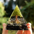 49-Handmade Peridot Tree of Life ORGONITE 'GOOD HEALTH' Pyramid