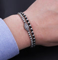 Luxury Stainless Steel & CZ Unisex EVIL EYE PROTECTION Bracelet like the Celebs-4 Metal Colors