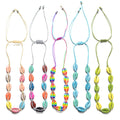 BRIGHT & COLORFUL Cowry Shell Style BOHO Rope Necklace-Why not Grab a matching Bracelet!