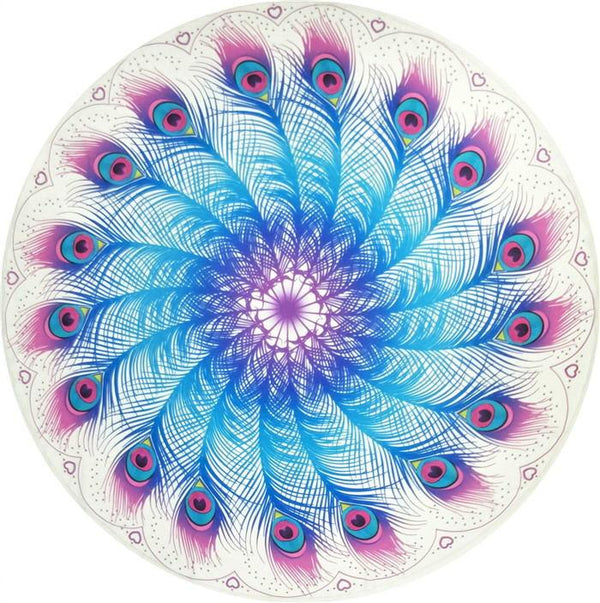 Pretty as a Peacock Mandala Yoga Tapestry-2 Designs