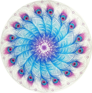 Pretty as a Peacock Mandala Yoga Tapestry-2 Designs
