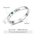 Customizable Sterling Silver Birthstone 'FRIENDSHIP ' Ring