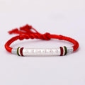 Pure Silver Om Mani Padme Hum Charm & Hand Woven bracelet