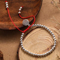 925 Sterling Silver Beads Lucky Red Rope with MONEY Charm