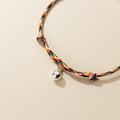 Ethnic Tibetan Multi String & 'Silver 12' Good Fortune bracelet